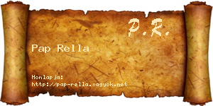 Pap Rella névjegykártya
